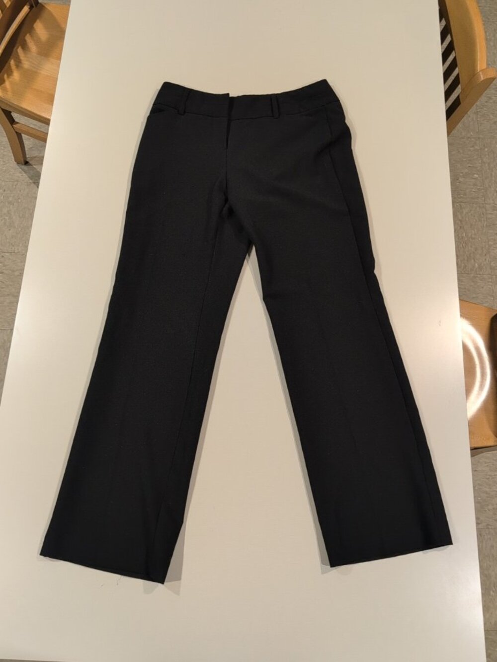 Cato Pants Women's Sz 8 Black Dress Straight Leg Pleaded Tailored Solid